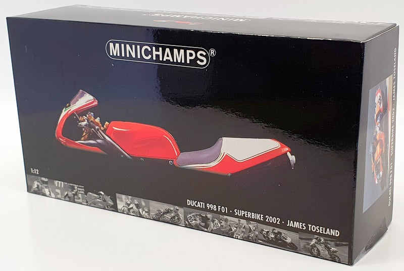 Minichamps 1/12 Scale 122 021252 - Ducati 998 F 01 WSB 2002 James Toseland