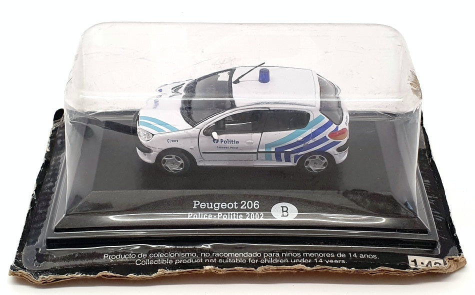 Altaya 1/43 Scale AL8721E - Peugeot 206 Police Politie - White