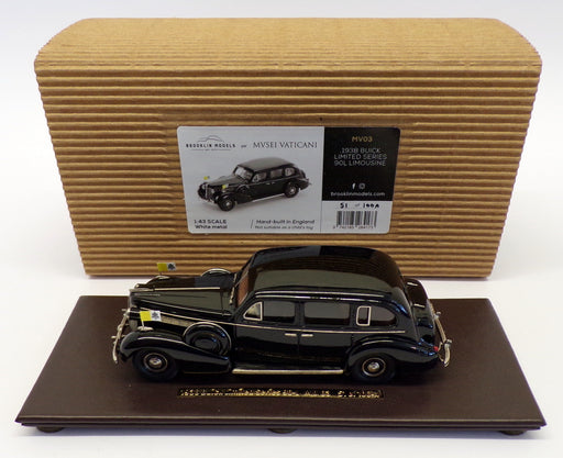 Brooklin 1/43 Scale MV03 - 1938 Buick Ltd. Series 90L Limousine - Black