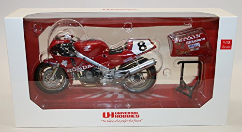 Univ Hobbies 1/12 Scale Metal Model UH4822 Honda RC30 Carl Fogarty 1990 IOM Win