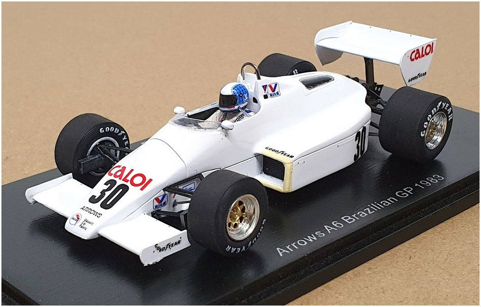 Spark 1/43 Scale S5779 - F1 Arrows A6 Brazilian GP 1983 #30 Serra - White