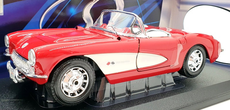 Maisto 1/18 Scale Diecast 318000 1957 Chevrolet Corvette - Red/Cream