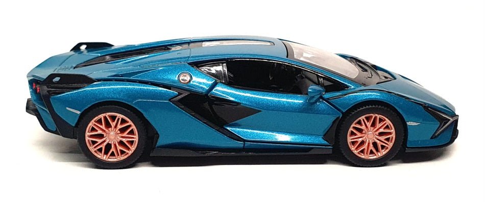 Kinsmart 1/40 Scale Pull Back & Go KT5431 - Lamborghini Sian FKP 37 - Blue