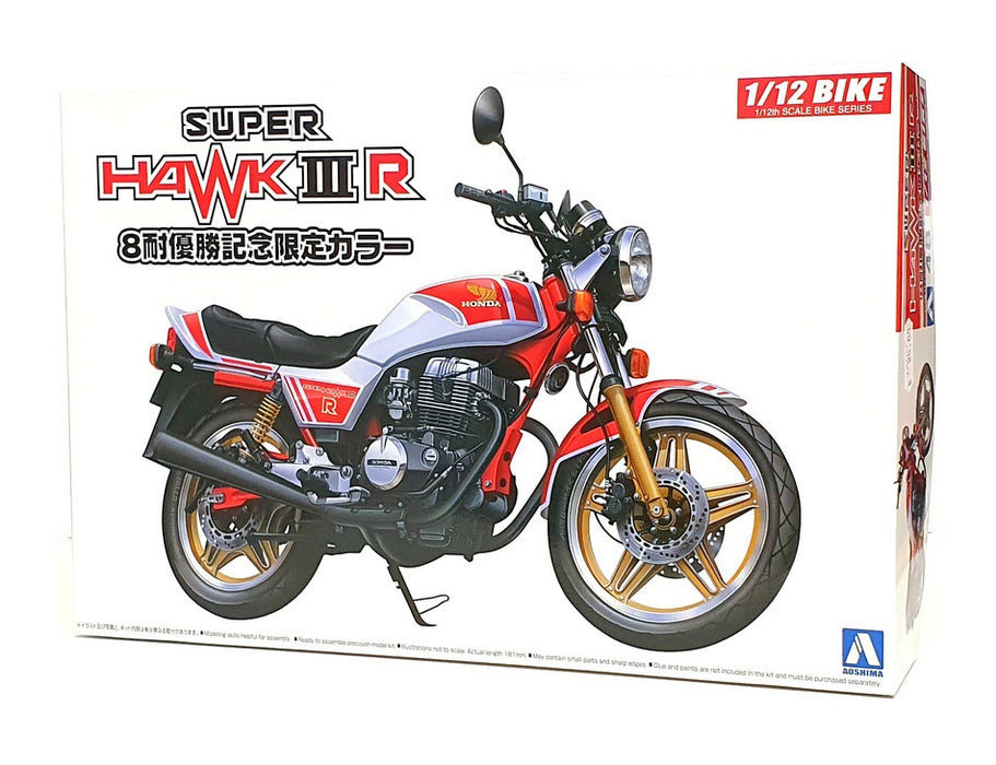 Aoshima 1/12 Scale Unbuilt Kit 054406 - Honda Super Hawk III R Motorbike