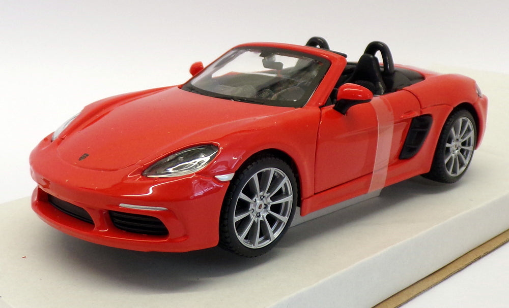 Burago 1/24 Scale Model Car 18-21087 - Porsche 718 Boxster - Orange