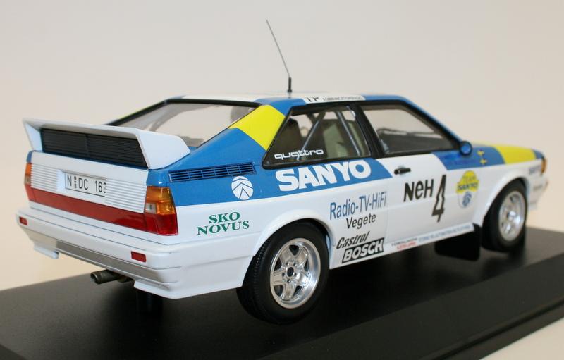 Minichamps 1/18 Diecast 155 821105 Audi Quattro Sport Blomqvist Swedish Rally 82