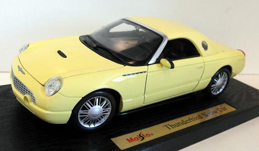 Maisto 1/18 Scale Diecast - 31866 Ford Thunderbird Show car yellow - with hood