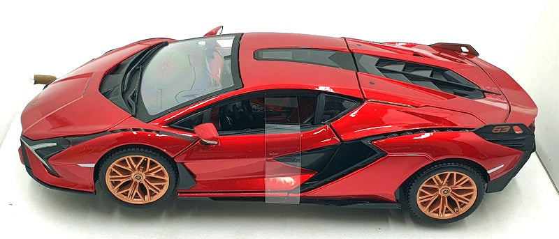 Burago 1/24 Scale Diecast #18-21099 - Lamborghini Sian FKP 37 - Met Red