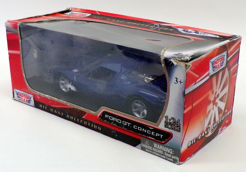Motor Max 1/24 Scale Model Car 73297 - Ford GT Concept - Metallic Blue