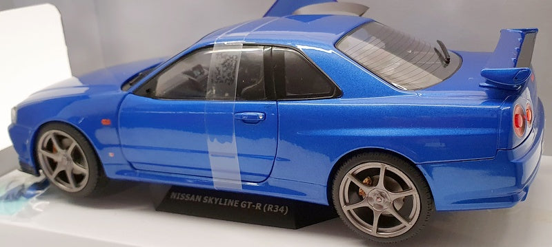 Solido 1/18 Scale Model Car S1804301 - 1999 Nissan R34 GTR - Bayisde Blue