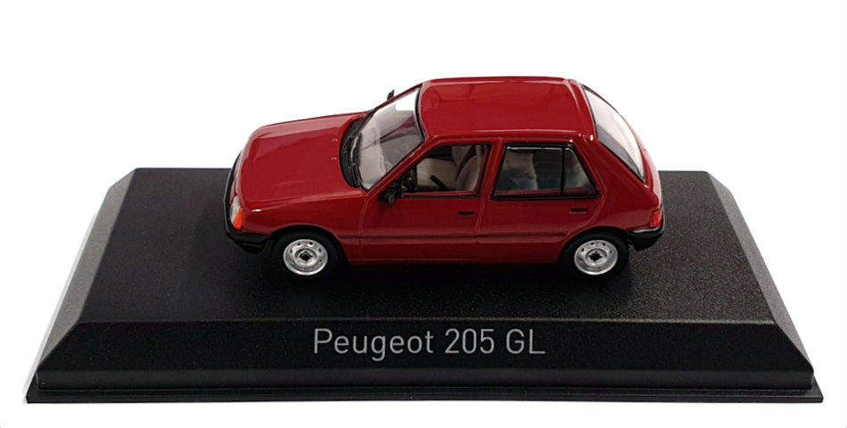 Norev 1/43 Scale Diecast 471719 - 1988 Peugeot 205 GL - Dk Red