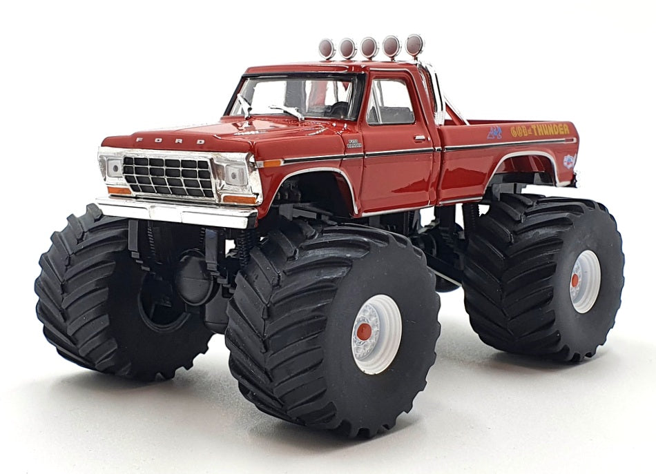 Greenlight 1/43 Scale 88042 - 1979 Ford F-250 Truck God Of Thunder - Red