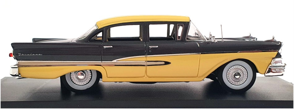 Goldvarg 1/43 Scale GC-026A - 1958 Ford Fairlane 4Dr - Gunmetal Grey/Sun Gold