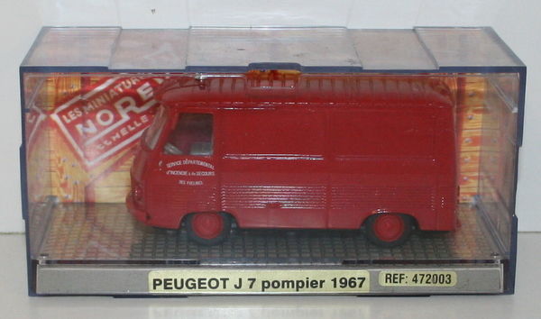 NOREV 1/43 SCALE - 472003 - PEUGEOT J7 VAN 1967 - POMPIERS