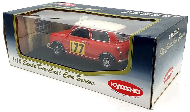 Kyosho 1/18 Scale 08102R Morris Mini Cooper S Mk1 67 Monte Carlo Rally  — Ltd