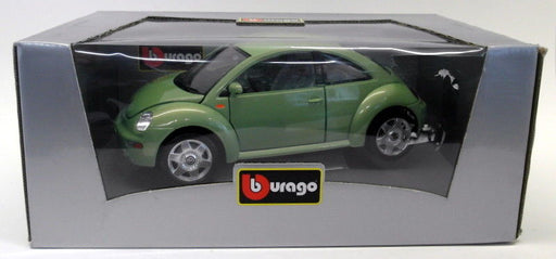 Burago 1/18 Scale Diecast VWGRN Volkswagen New Beetle 1998 Green Model Car