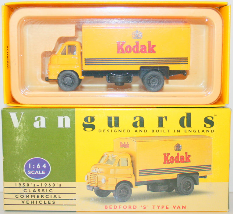 VANGUARDS 1/64 VA8001 BEDFORD S TYPE VAN YELLOW KODAK