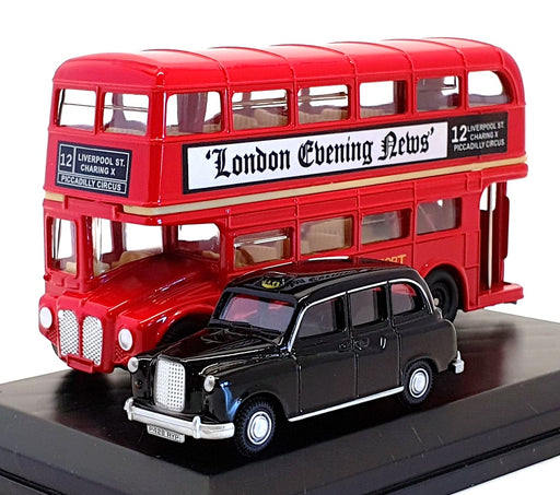 Oxford Diecast 1/76 Scale LD004 - London Bus & Taxi Gift Pack