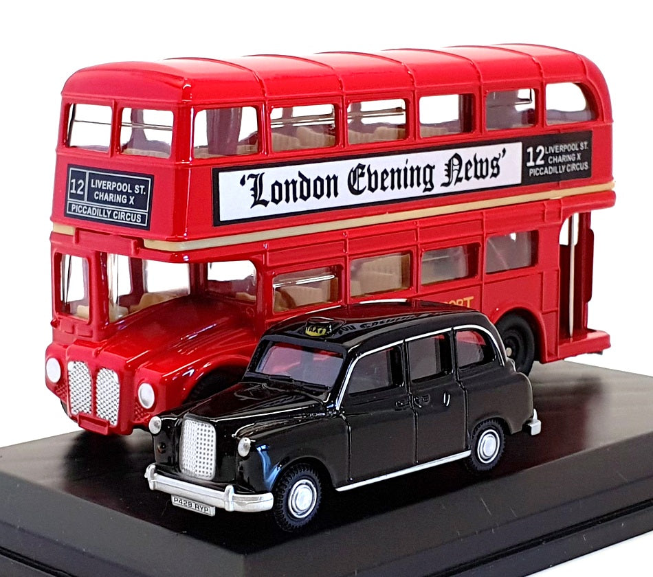 Oxford Diecast 1/76 Scale LD004 - London Bus & Taxi Gift Pack
