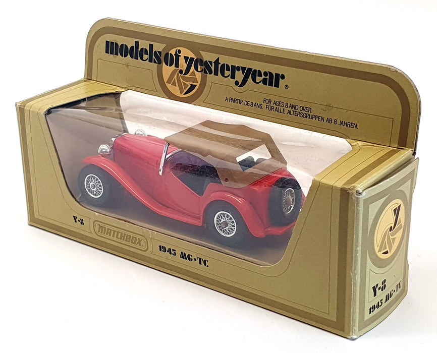 Matchbox Models Of Yesteryear Y-8 - 1945 MG TC - Red/Tan