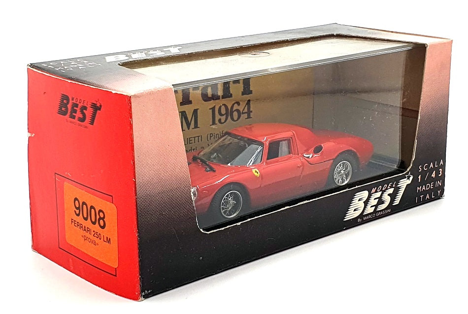 Best Model 1/43 Scale Diecast 9008 - 1964 Ferrari 250 LM - Red