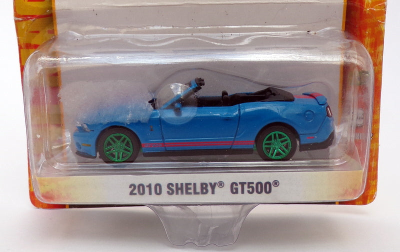 Greenlight 1/64 Scale 21740-X - 2010 Shelby GT500 - Blue/Red