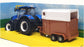 Burago 1/32 Scale 18-44069 - New Holland Tractor & Horse Trailer - Blue