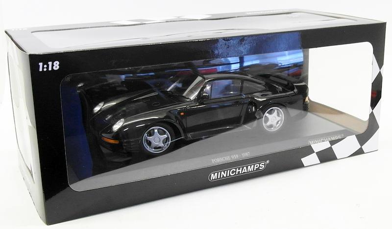 Minichamps 1/18 Scale Model Car 155 066205 - 1987 Porsche 959 - Metallic Grey