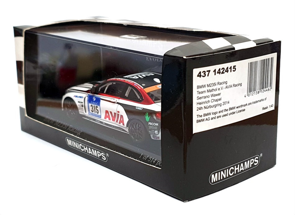 Minichamps 1/43 Scale 437 142415 - BMW M235i - #315 24h Nurburgring 2014