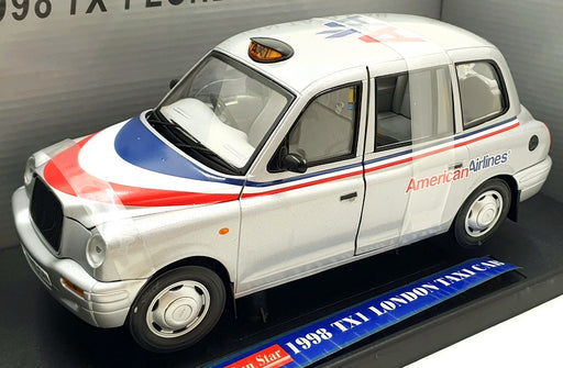 Sunstar 1/18 Scale Diecast 1123 - 1998 TX 1 London Taxi Cab - American Airlines