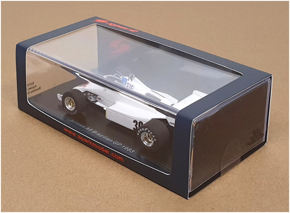 Spark 1/43 Scale S5779 - F1 Arrows A6 Brazilian GP 1983 #30 Serra - White