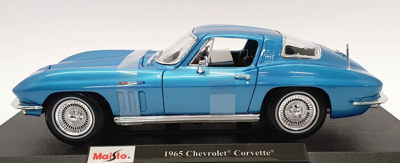 Maisto 1/18 Scale Model Car 46629 - 1965 Chevrolet Corvette - Metallic Blue