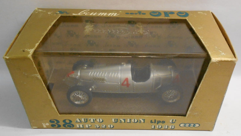 Brumm 1/43 Scale Metal Model - R38 AUTO UNION TIPO C HP 520 1936