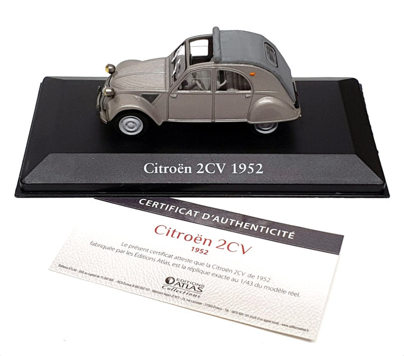 Atlas Editions 1/43 Scale Diecast 2 891 016 - 1952 Citroen 2CV - Grey
