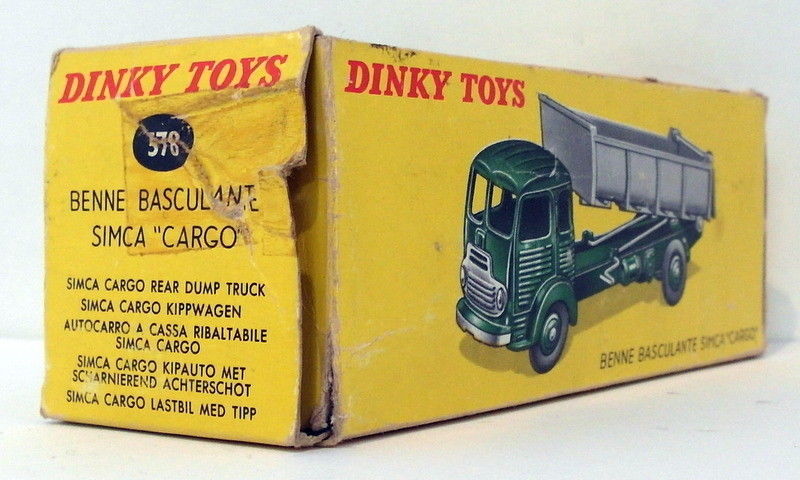 Vintage Dinky 578 - Benne Basculante Simca Cargo - Green Silver