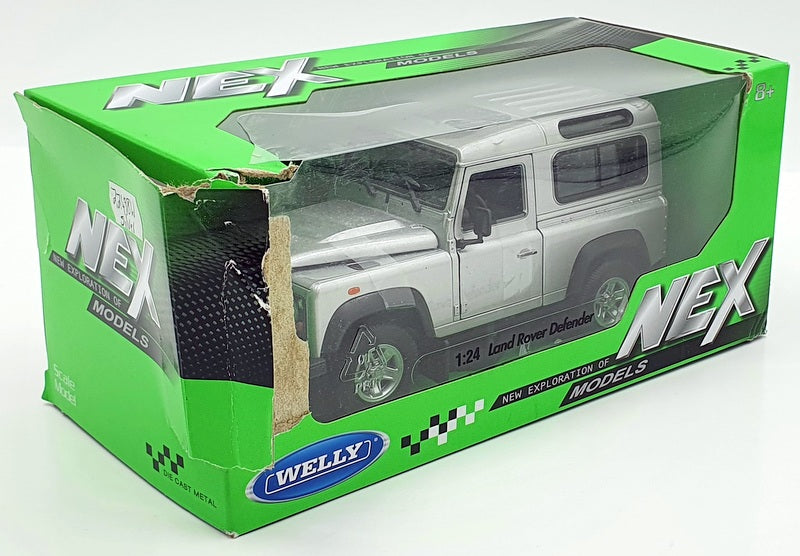 WELLY 1/24 SCALE - 22498W - LAND ROVER DEFENDER - SILVER