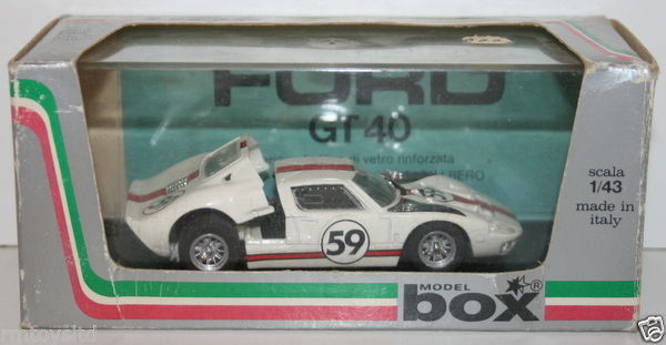 BOX 1/43 SCALE DIECAST - 8453 - FORD GT40 LE MANS 1966 - WHITE - #59