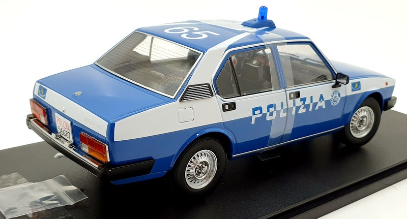 Mitica 1/18 Scale 200017-D - Alfa Romeo Alfetta 2000 1978 Polizia White/Blue