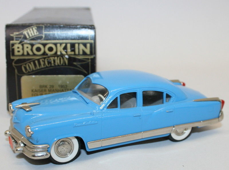 Brooklin 1/43 Scale Model Car BRK29 001 -1954 Kaiser Manhattan 4-Dr Sedan - Blue