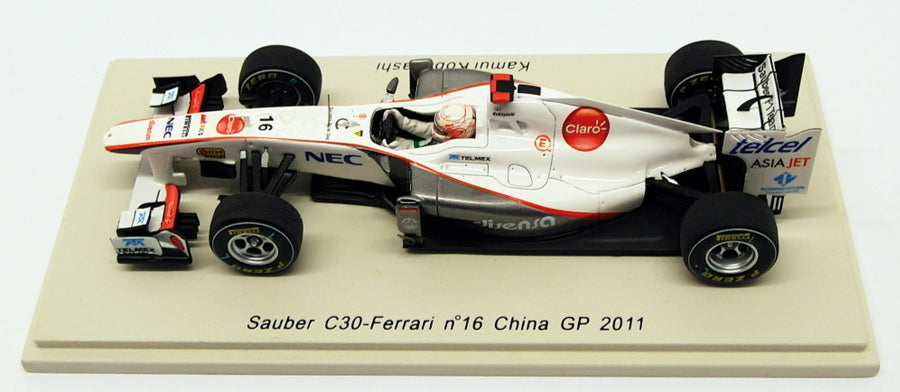 Spark 1/43 Scale S3018 - F1 Sauber C30 Ferrari #16 China GP 2011