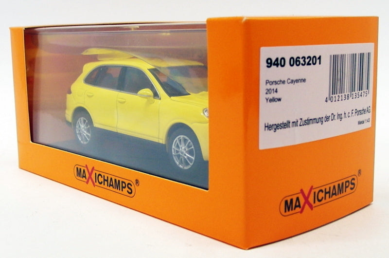 Maxichamps 1/43 Scale 940 063201 - 2014 Porsche Cayenne - Yellow