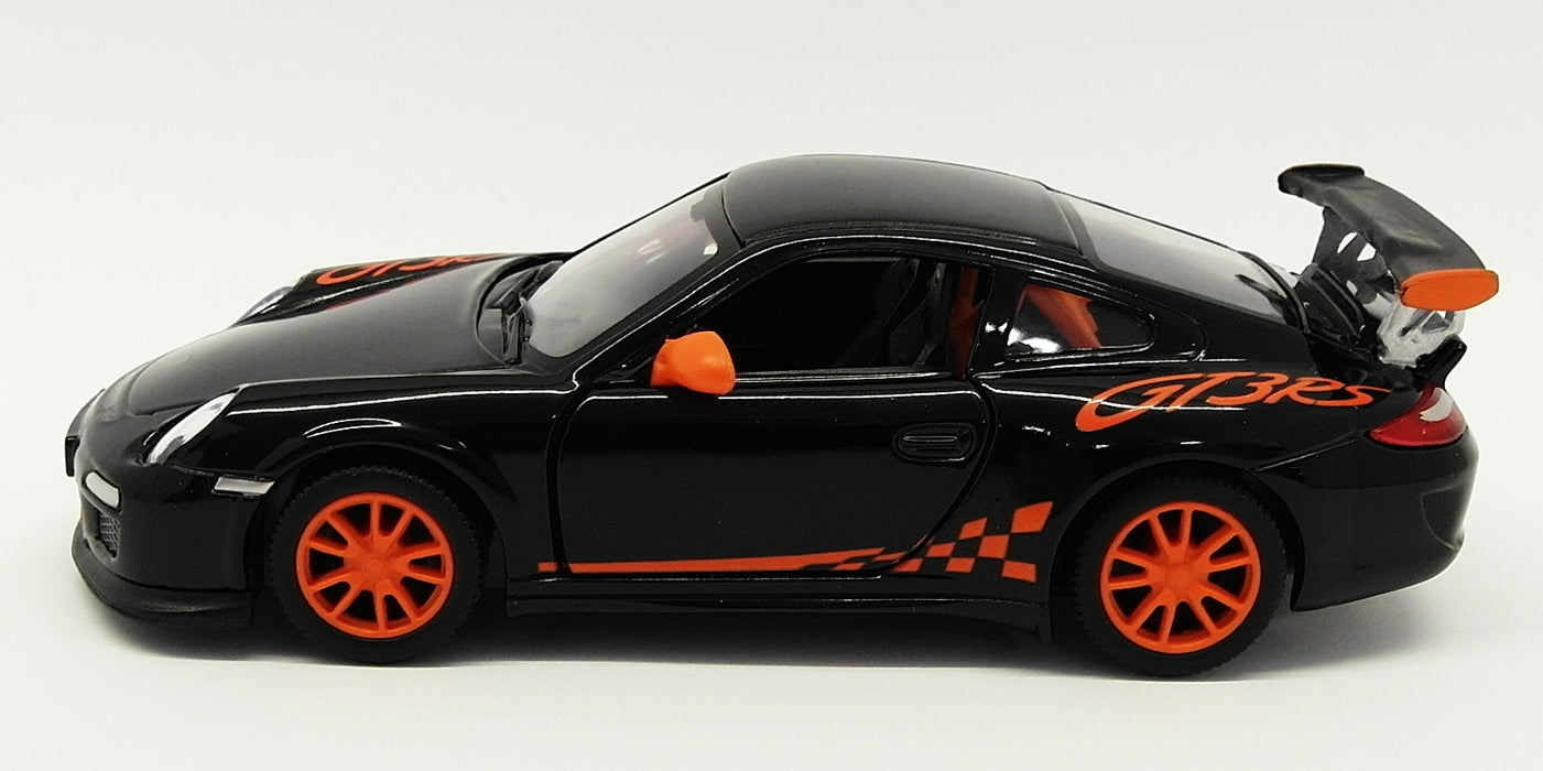 2010 Porsche 911 GT3 RS Black - Kinsmart Pull Back & Go Metal Model Car