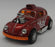 VW Beetle Custom Drag Racer - Red - Kinsmart Pull Back & Go Diecast Metal Model Car