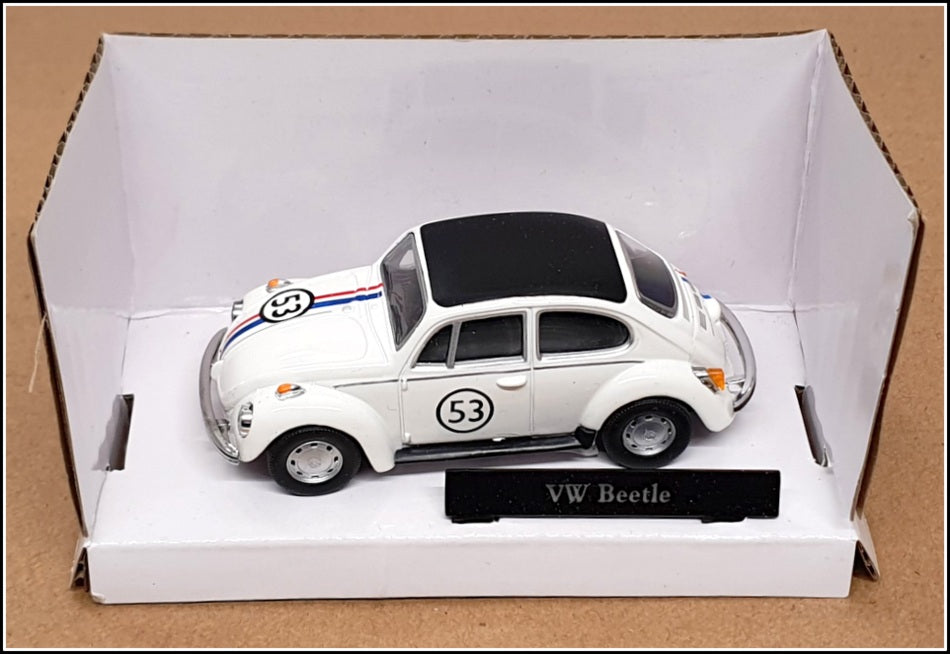 Cararama 1/43 Scale 251PND - Volkswagen Beetle Herbie #53 - White