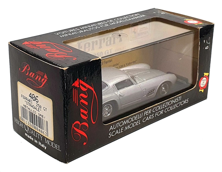 Bang 1/43 Scale Diecast 406 - Ferrari 250 GT Stradale - Metallic Grey