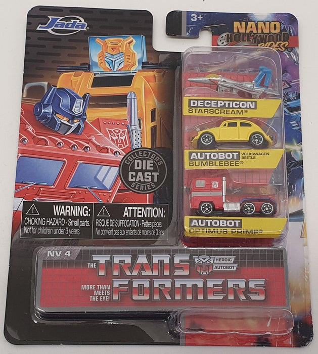 Jada 1/65 Scale Model Cars 31761 - Transformers Starscream, Bumblbee & Optimus