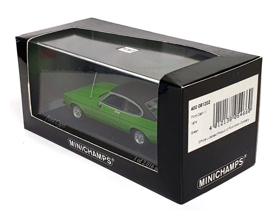 Minichamps 1/43 Scale Diecast 400 081202 - 1974 Ford Capri II - Green