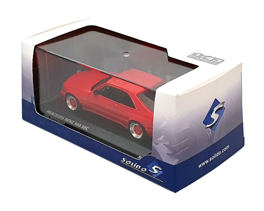 Solido 1/43 Scale S4310902 - Mercedes Benz 560 SEC AMG Widebody - Red