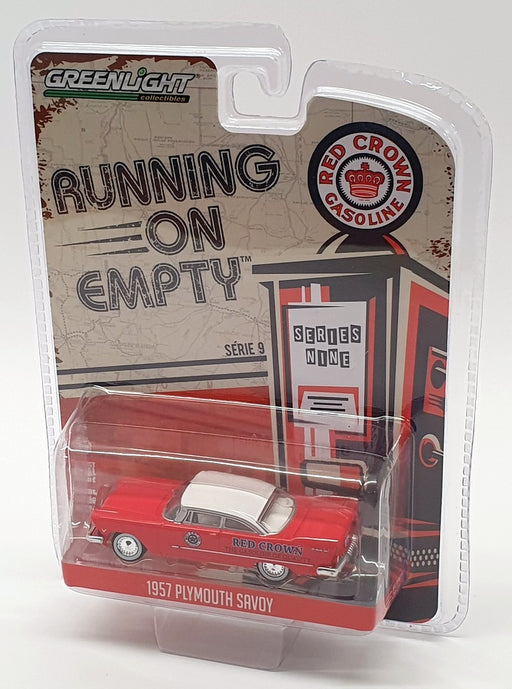 Greenlight 1/64 Scale 41090-A - 1957 Plymouth Savoy - Red/White