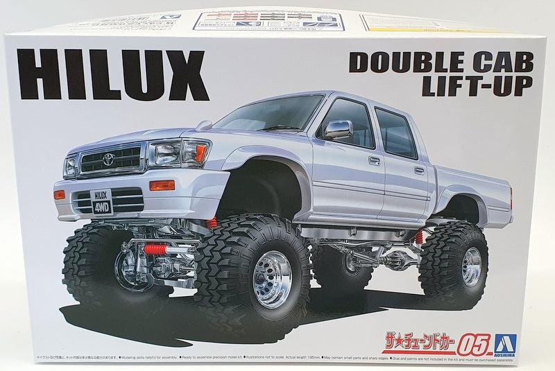 Aoshima 1/24 Scale Model Car Kit 20088 - Hilux Double Cab Pick Up